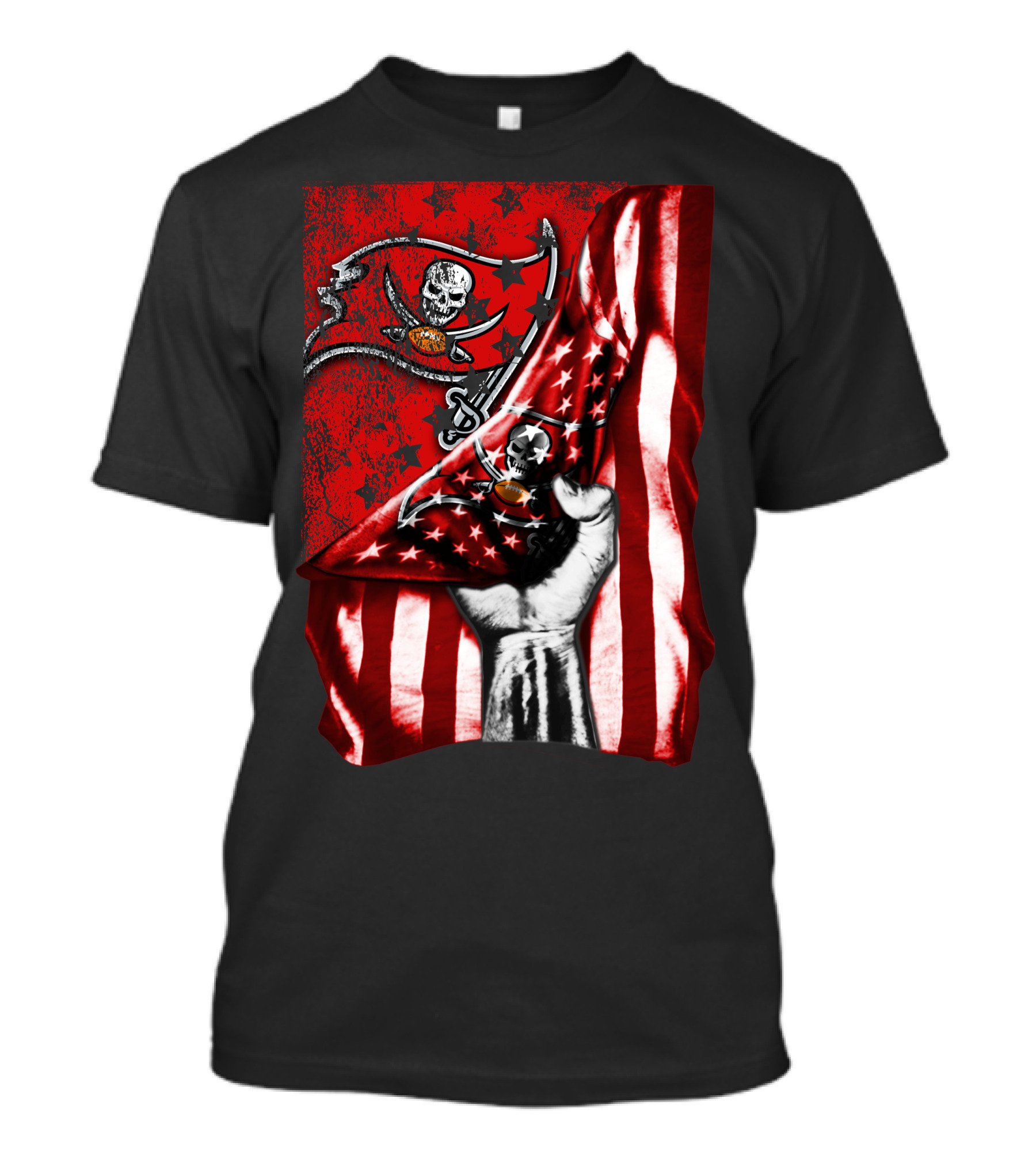 Tampa Bay Buccaneers Flag With Skull And Crossbones T-Shirt