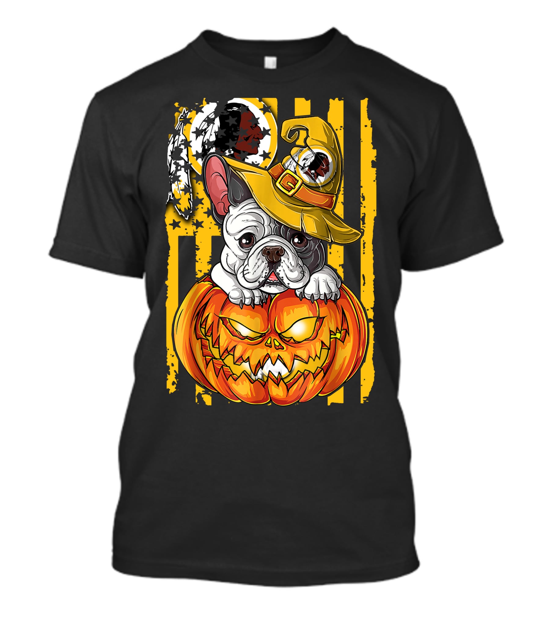 Hlw Washington Redskins Bulldog Halloween Pumpkin T-Shirt