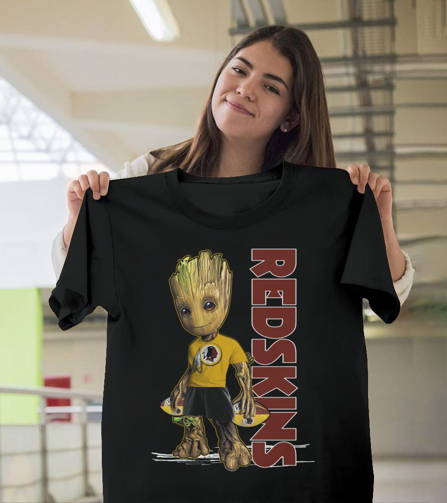 Groot V1 Washington Redskins Football Character T-Shirt