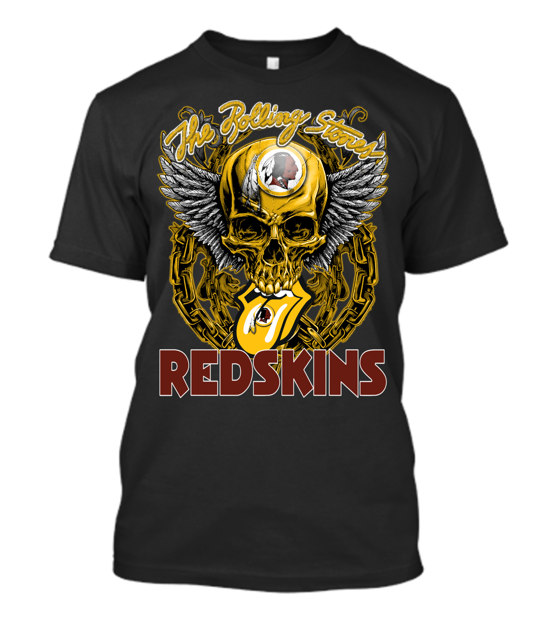 The Rolling Stones Redskins Skull Winged T-Shirt