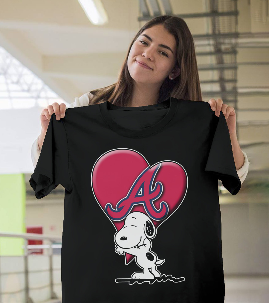 Snoopy Heart Atlanta Braves T-Shirt