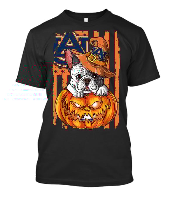 Hlw Bulldog Auburn Tigers Halloween Jack-O'-Lantern T-Shirt