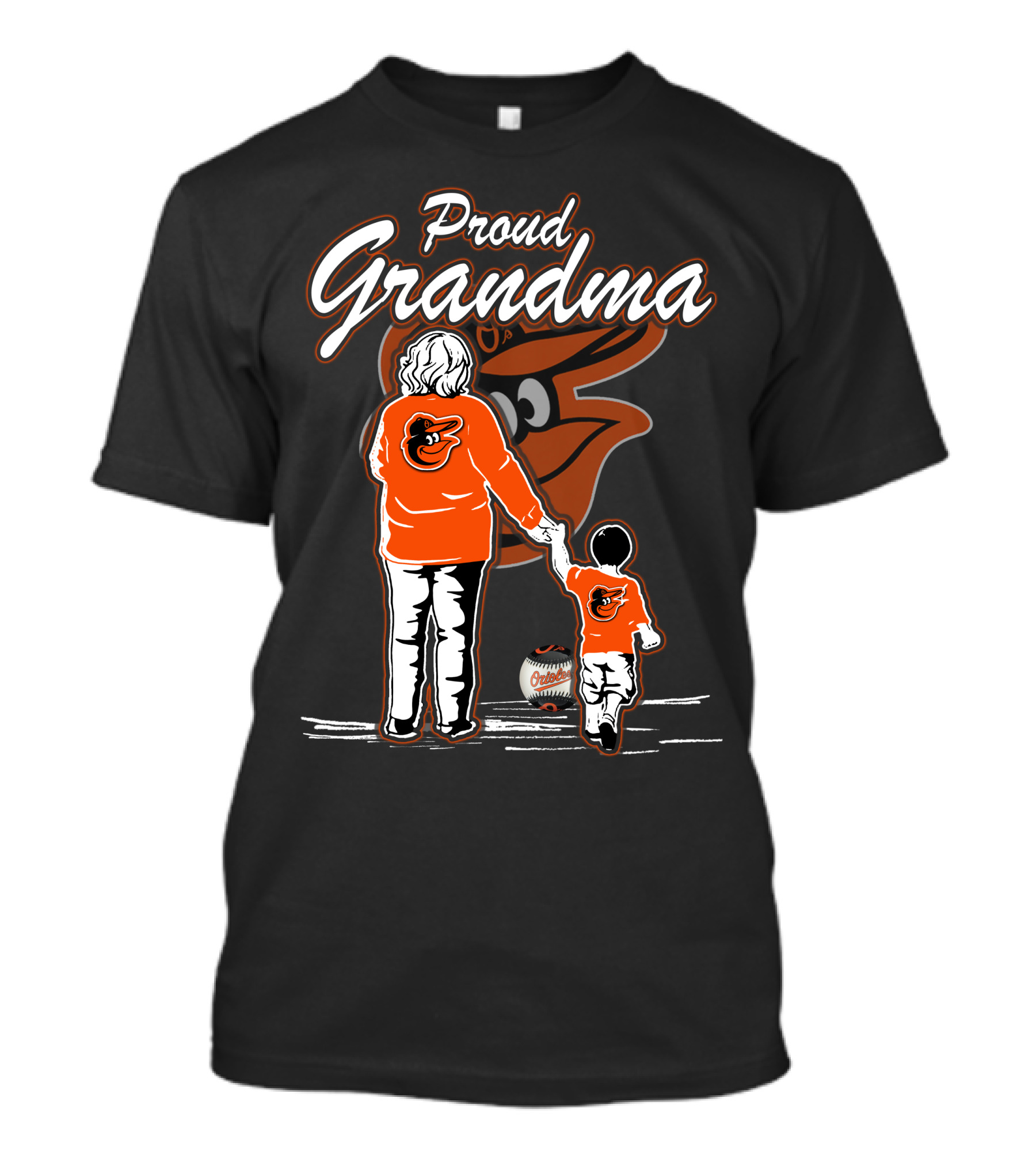 Proud Grandma Baltimore Orioles Family Baseball Fan T-Shirt
