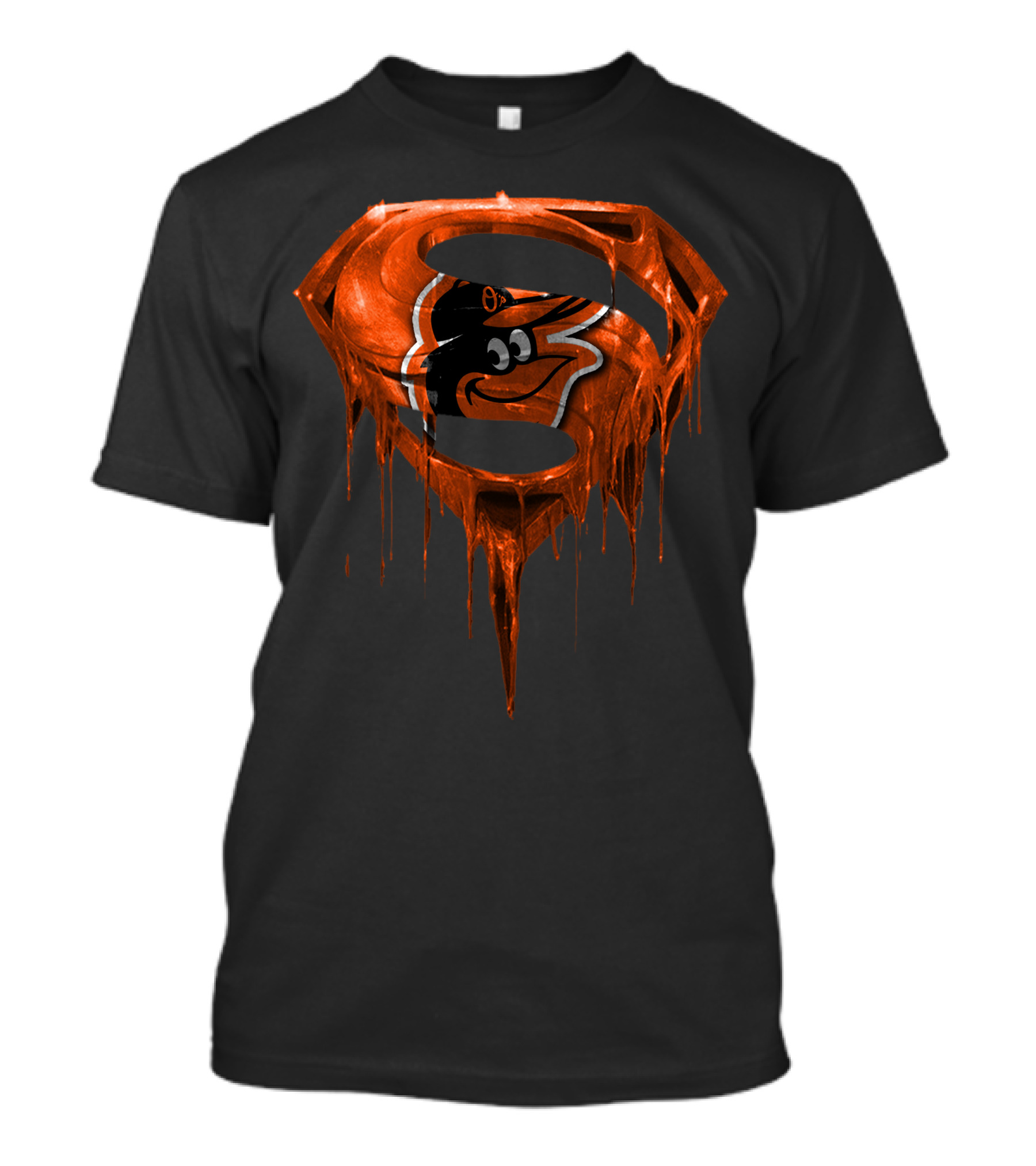 Baltimore Orioles Superman Melting Logo Spm T-Shirt