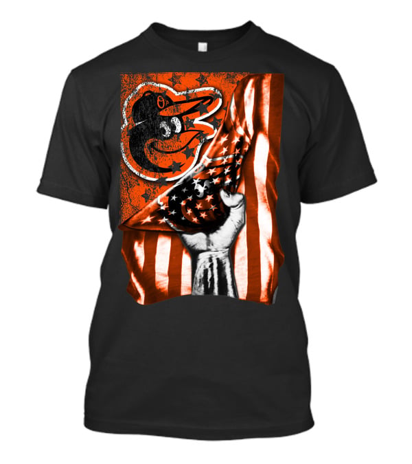 Baltimore Orioles Stars And Stripes Flag T-Shirt