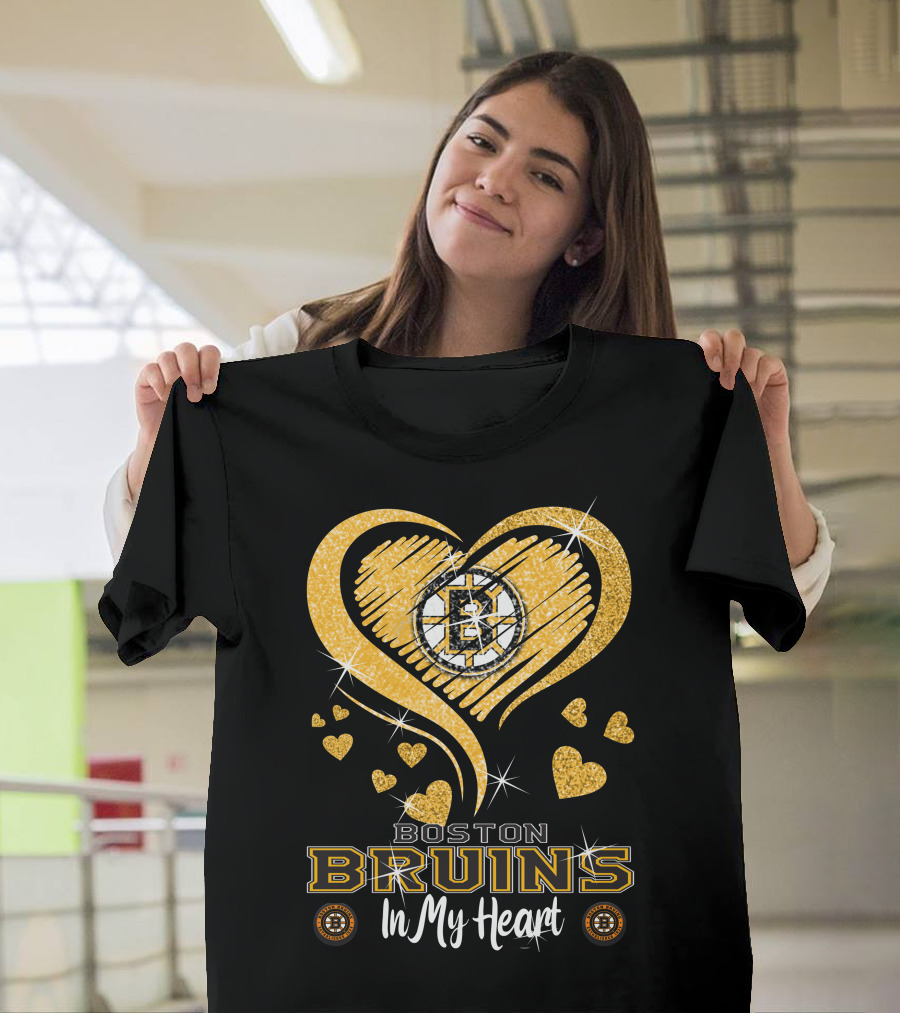 Boston Bruins Heart Logo In My Heart T-Shirt