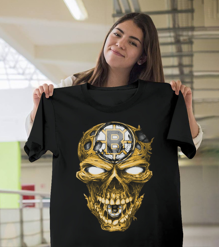 Boston Bruins Skull B Logo Fusion T-Shirt