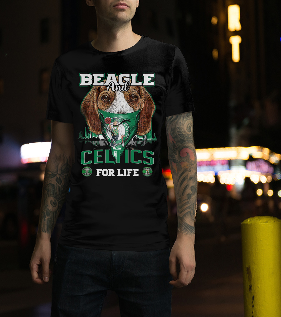 Beagle And Celtics For Life Boston Celtics T-Shirt