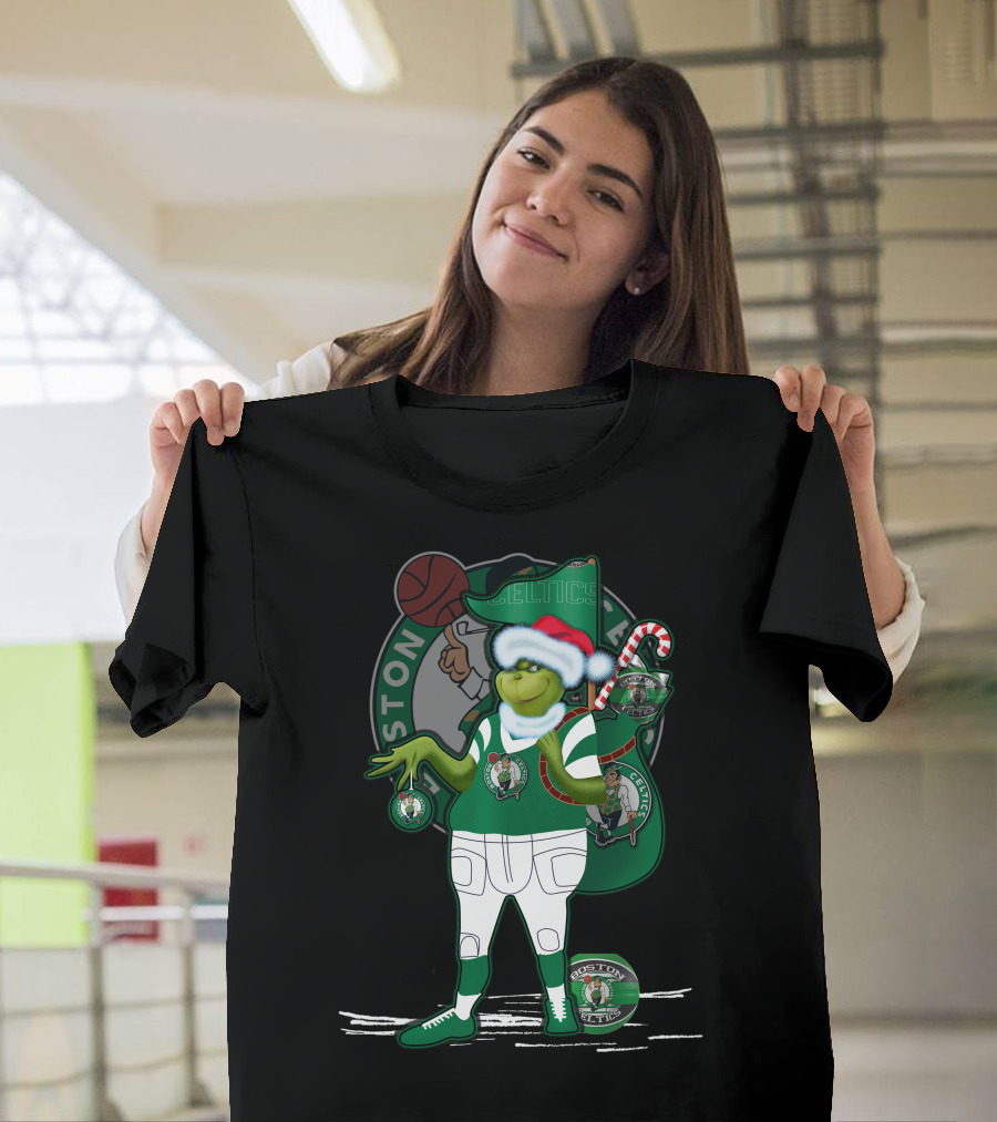 Grinchxmas Boston Celtics Holiday T-Shirt
