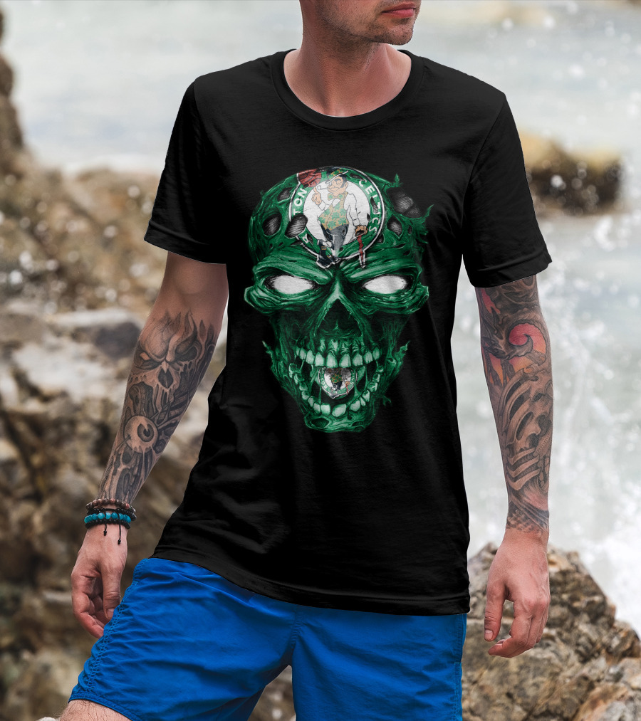 Boston Celtics Skull Green Monster T-Shirt