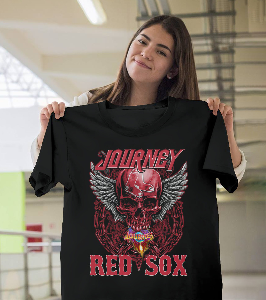 Journey Skull Wings Boston Red Sox T-Shirt
