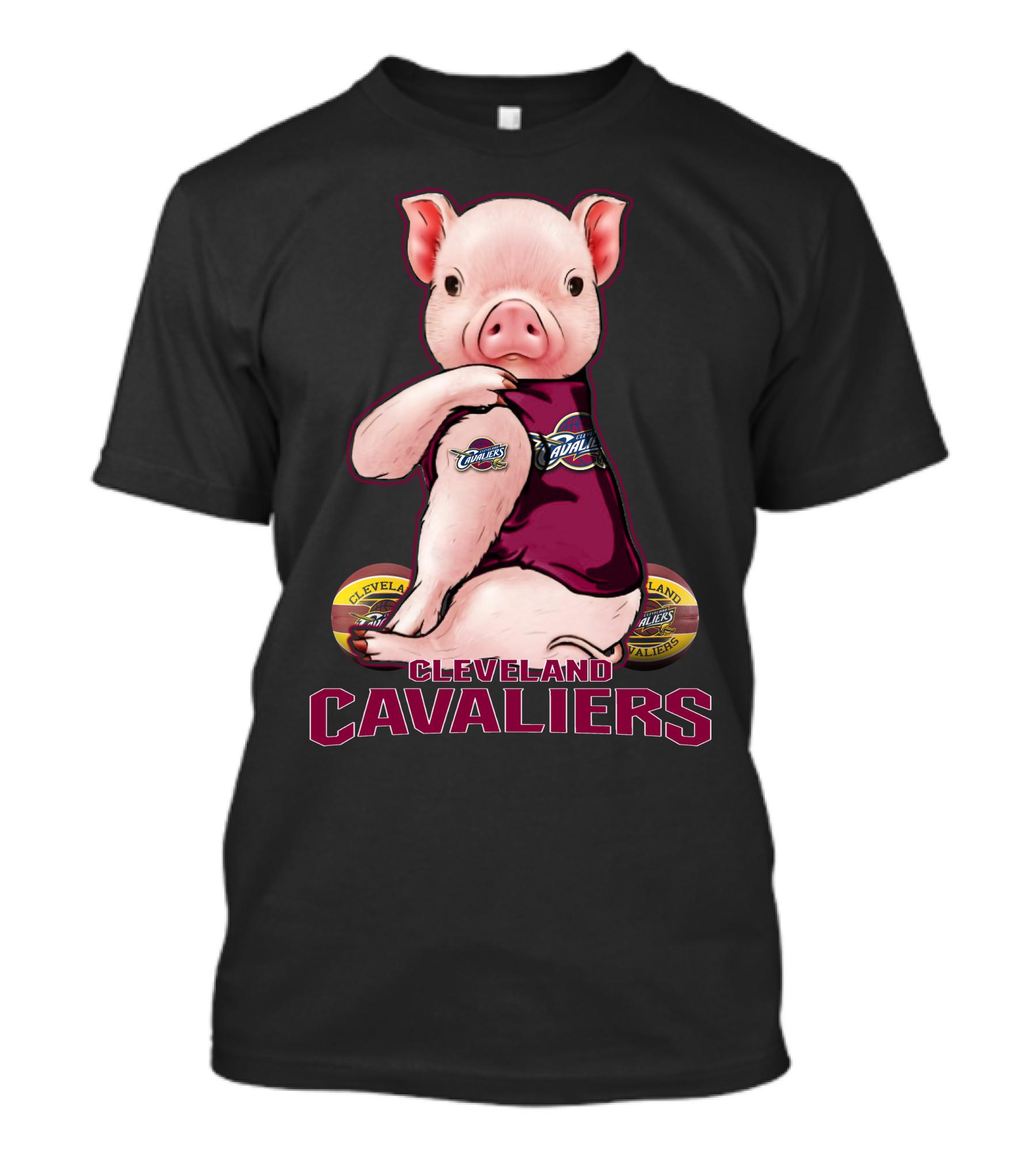 Cleveland Cavaliers Pig Mascot T-Shirt
