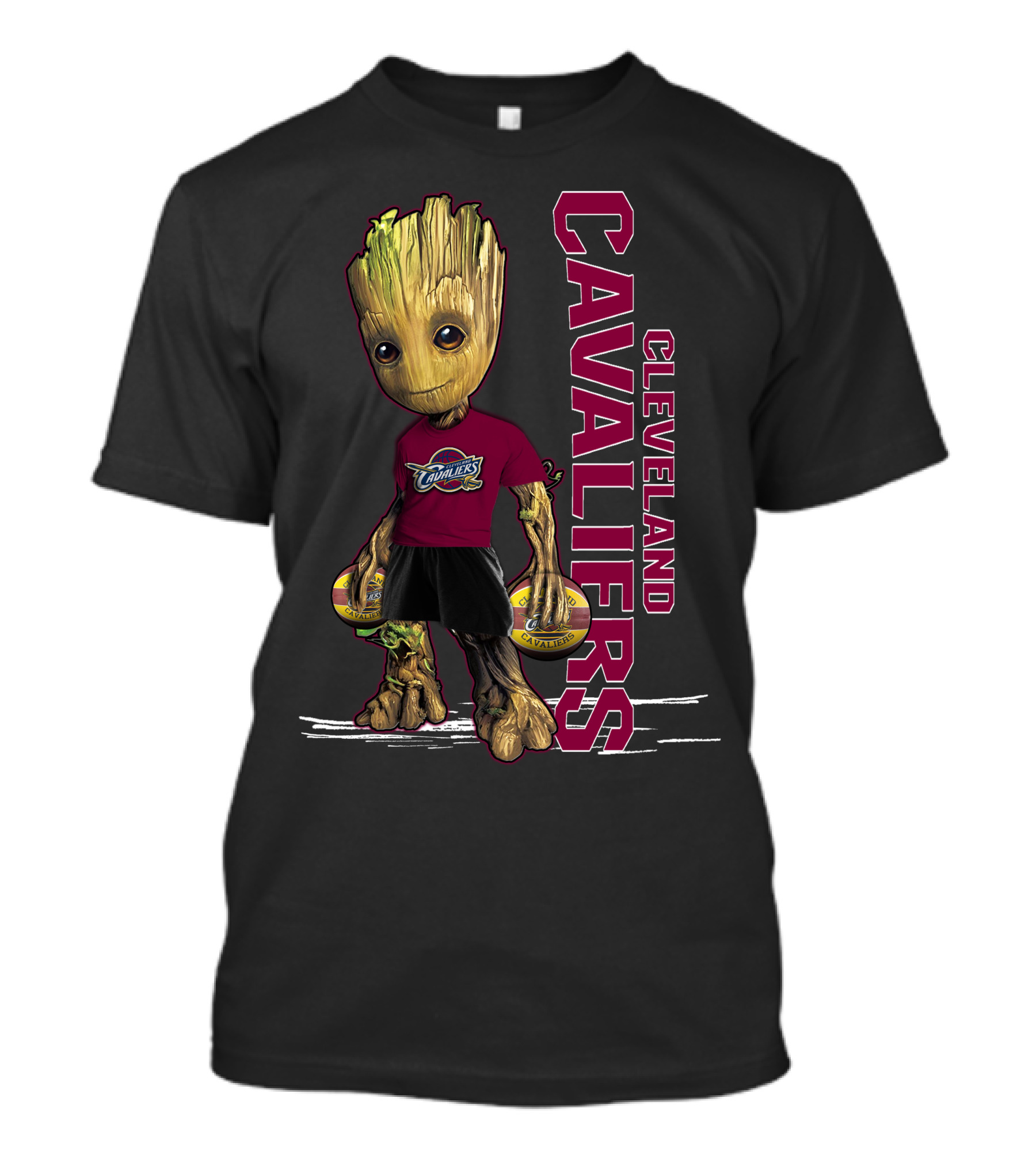Cleveland Cavaliers Groot Holding Basketball T-Shirt