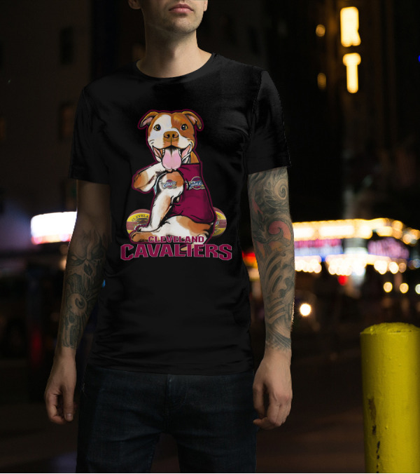 Cleveland Cavaliers Pitbull Basketball Team Mascot Fan T-Shirt
