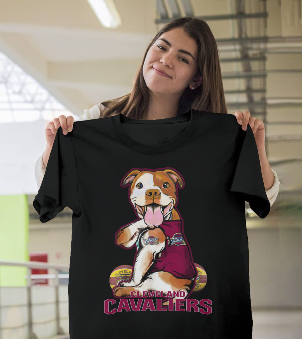 Cleveland Cavaliers Pitbull Basketball Team Mascot Fan T-Shirt