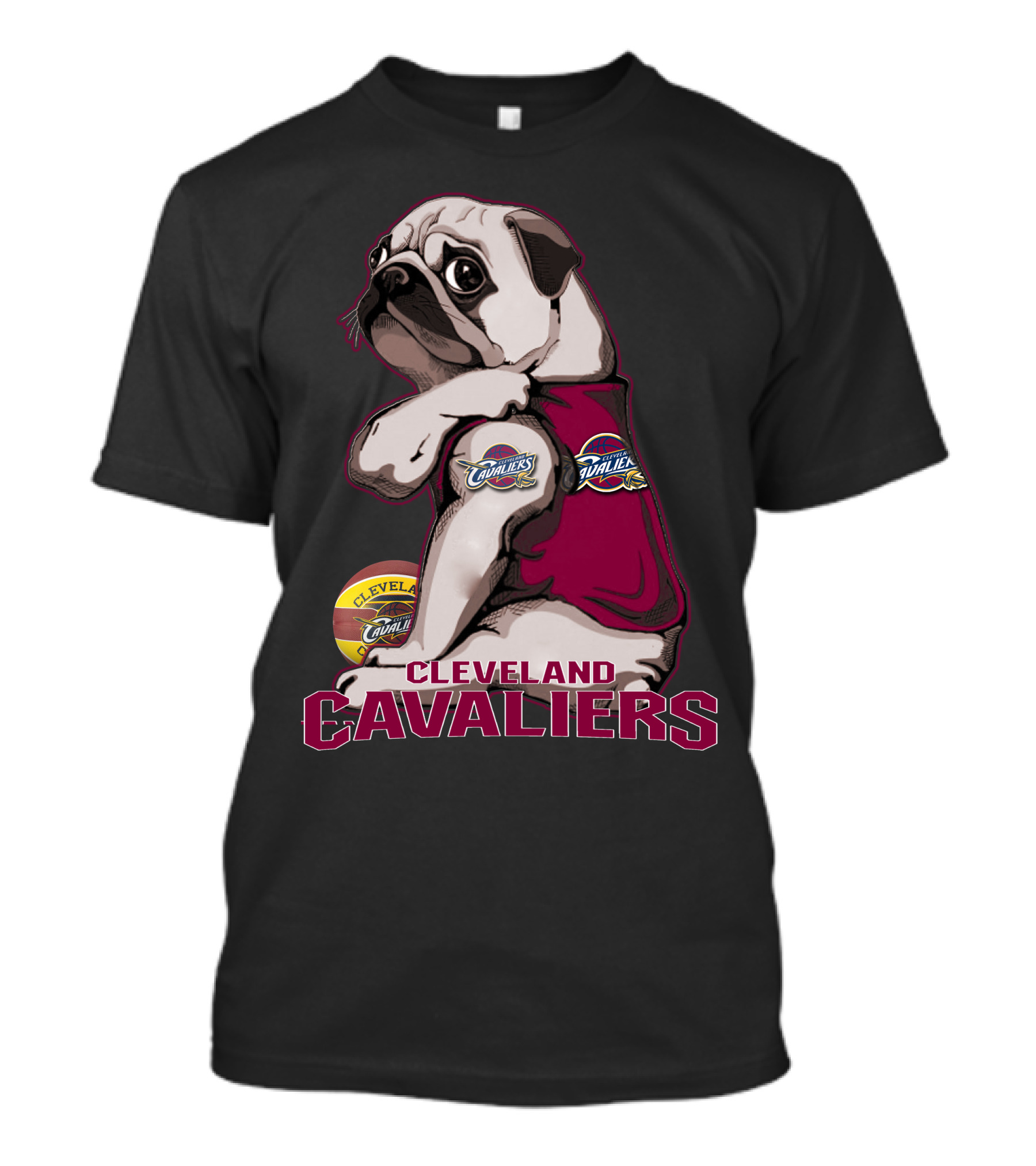 Cleveland Cavaliers Pug Basketball Team T-Shirt
