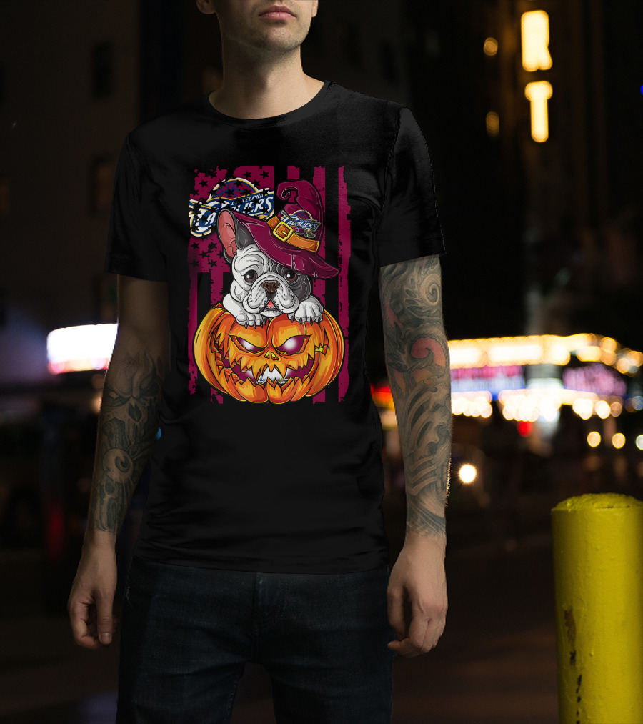 Cleveland Cavaliers Halloween Bulldog Pumpkin Wizard T-Shirt