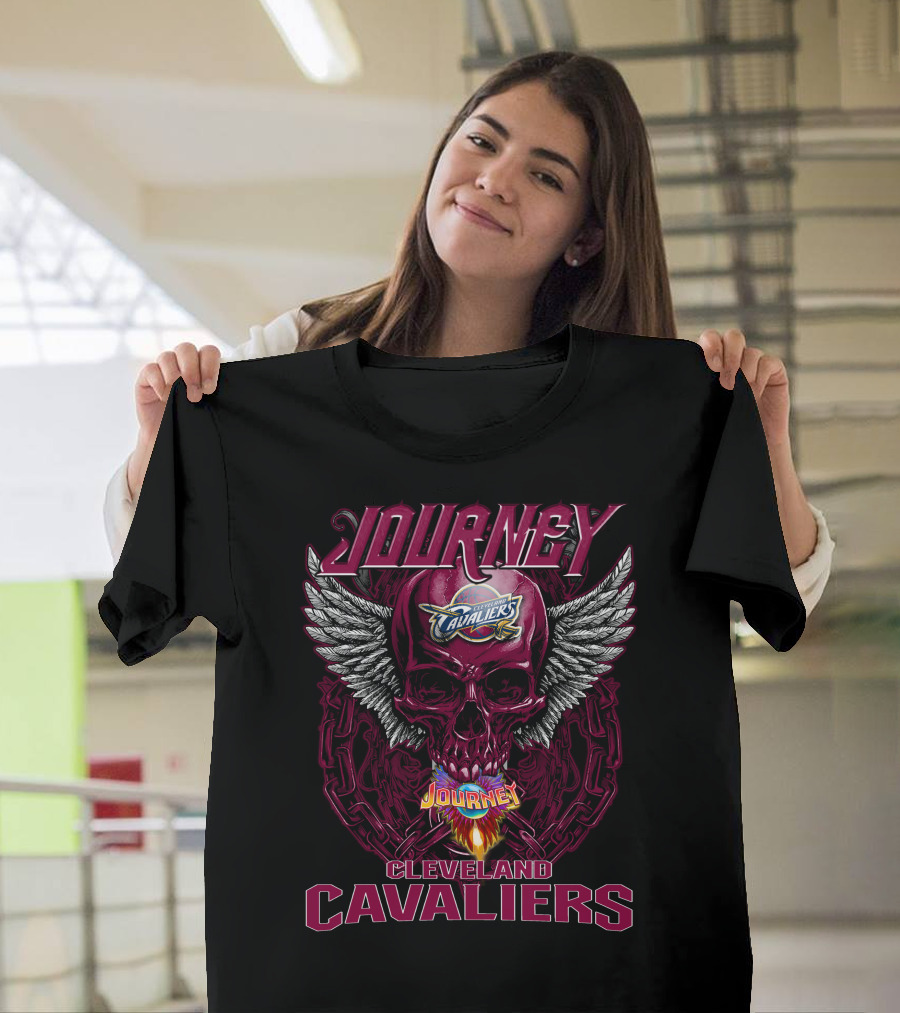 Journey Cleveland Cavaliers Skull Wings T-Shirt
