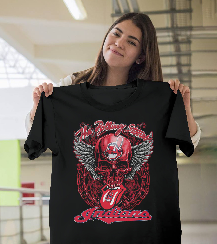 The Rolling Stones Indians Skull With Wings And Chains T-Shirt
