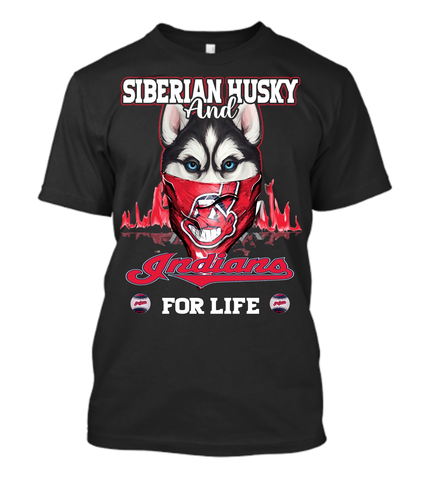 Siberian Husky And Indians For Life T-Shirt