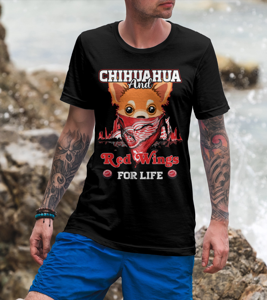 Chihuahua And Red Wings For Life T-Shirt