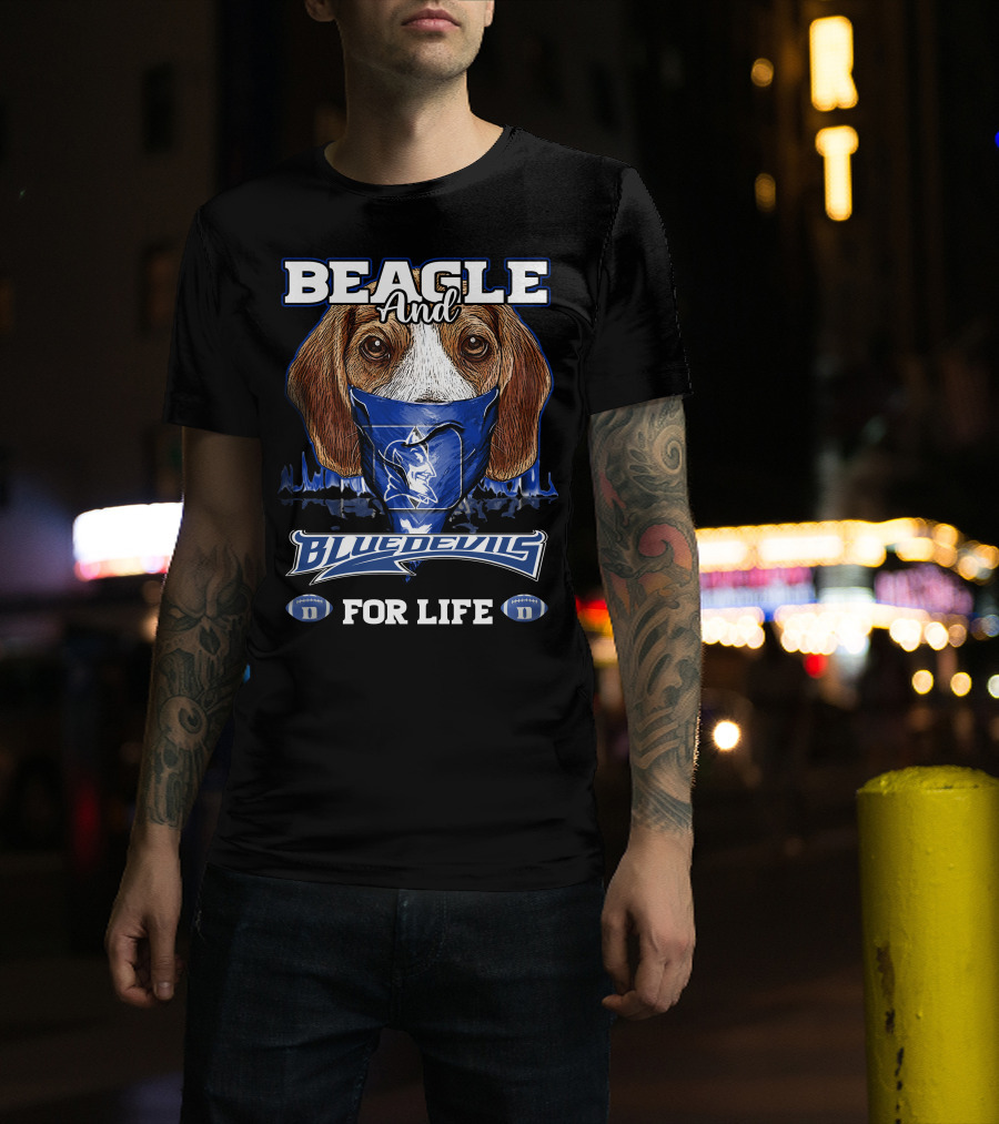 Beagle And Blue Devils For Life T-Shirt