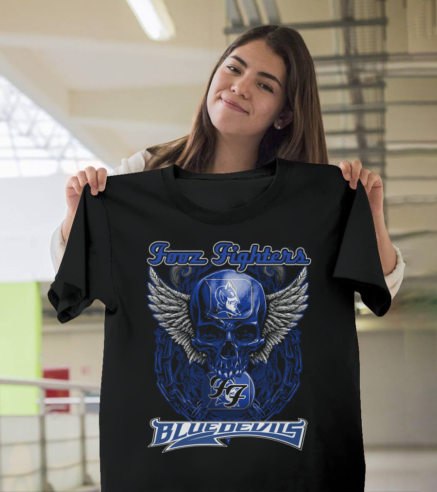 Fonz Fighters Skull Wings FF Duke Blue Devils T-Shirt