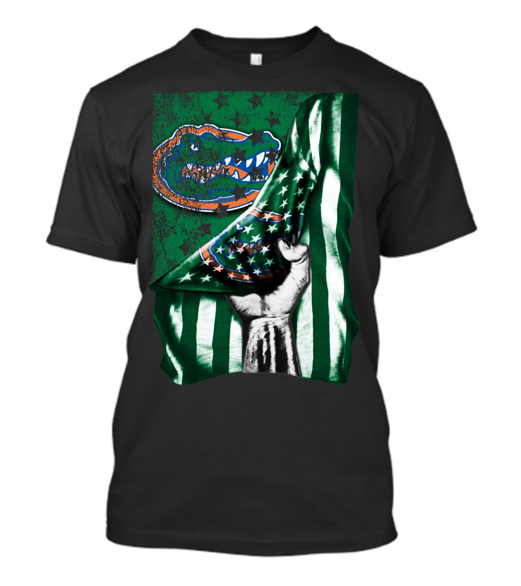 Flag Florida Gators Hand Holding Striped Stars T-Shirt