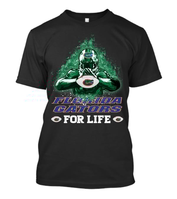 Florida Gators For Life Football Player Helmet And Ball T-Shirt
