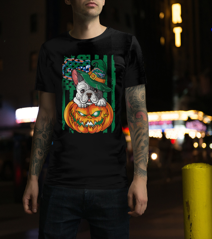 Hlw Bulldog Florida Gators Halloween Pumpkin T-Shirt