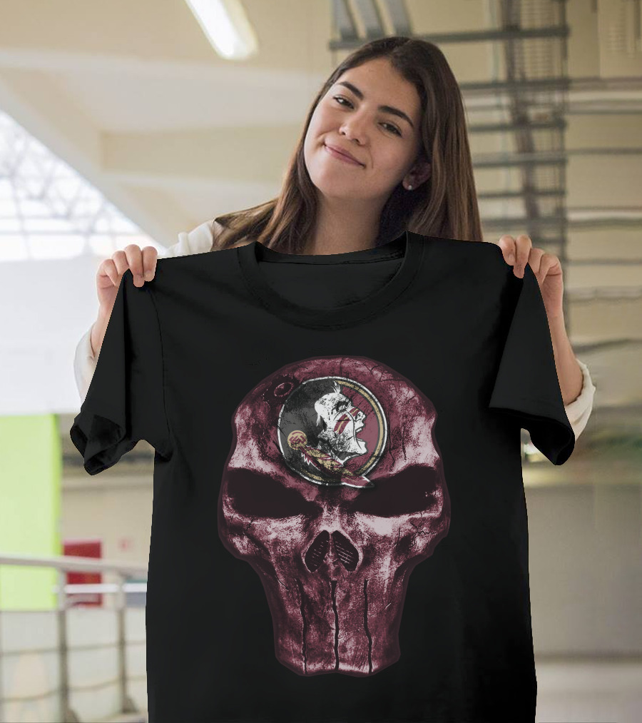 Skull With Florida State Seminoles T-Shirt