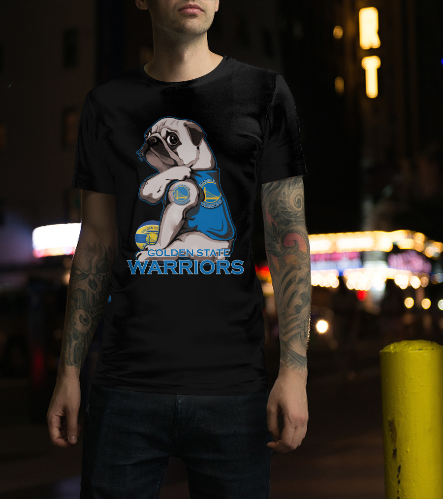 Pug Golden State Warriors Basketball Team Fan T-Shirt