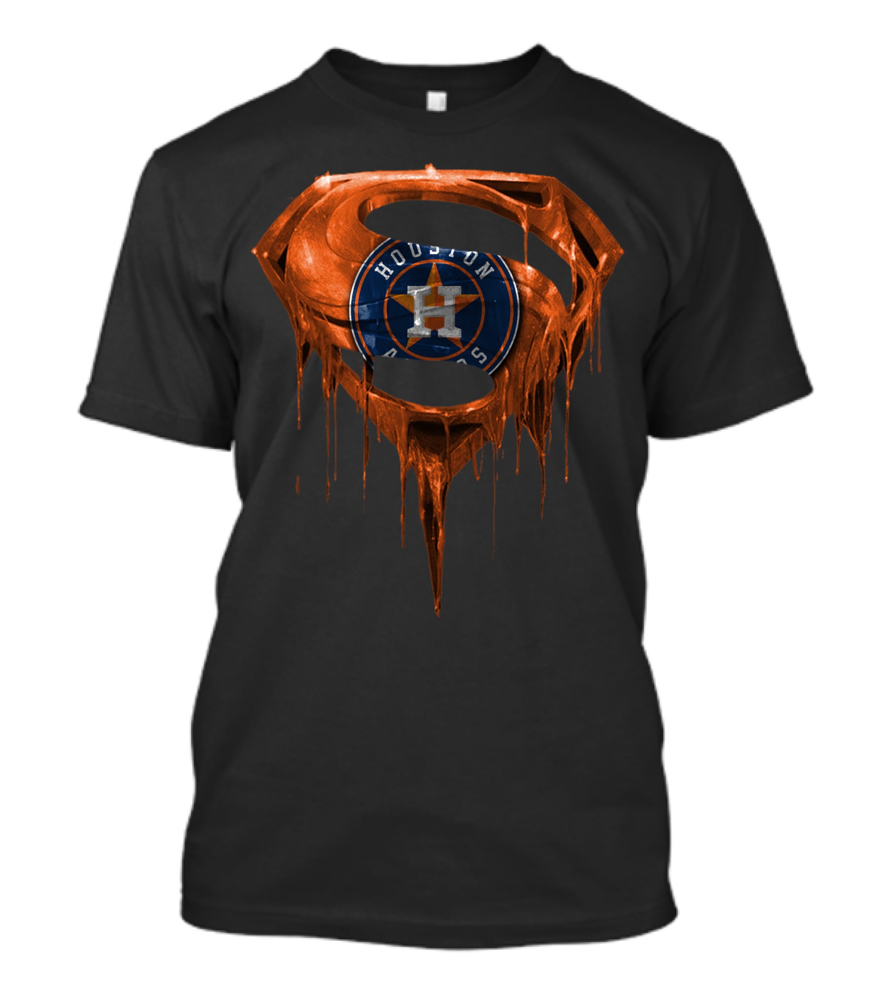 Houston Astros Superman Logo Dripping T-Shirt