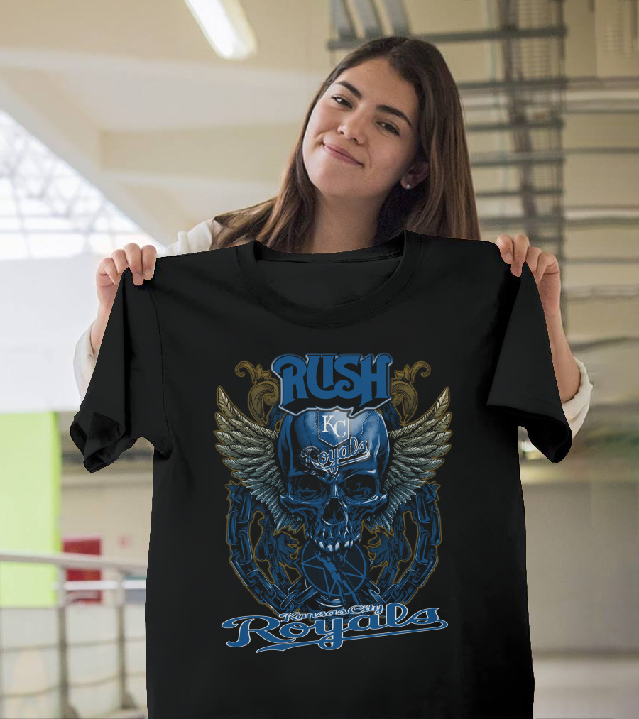 Rush Kansas City Royals Skull Wings T-Shirt