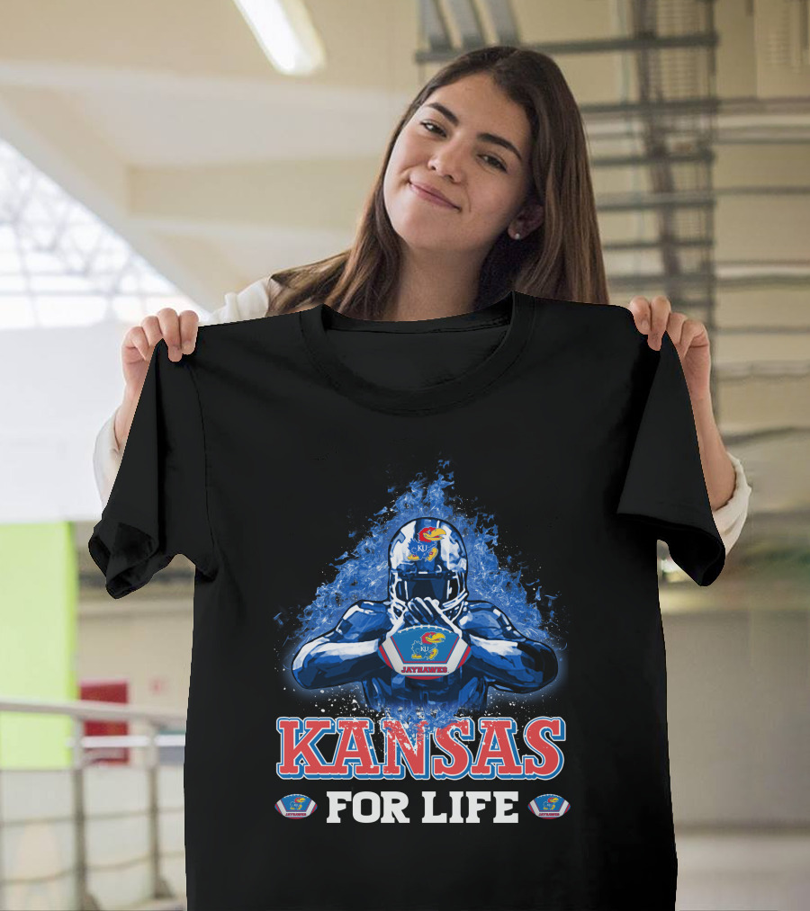 Kansas Jayhawks Football For Life T-Shirt