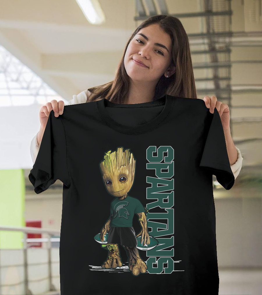 Groot Michigan State Spartans Team Spirit T-Shirt