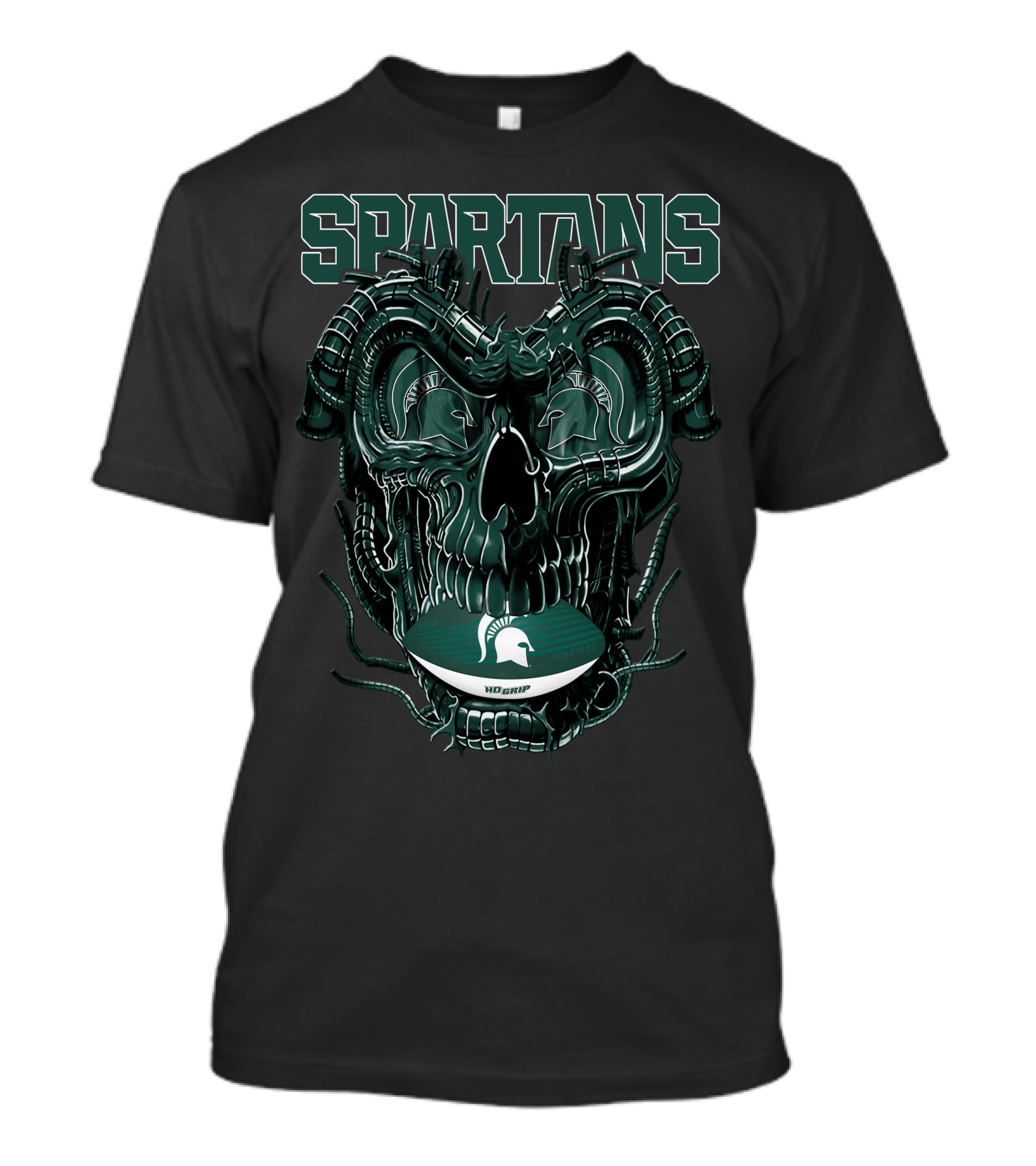 Spartans Dragonskull Michigan State Football Helmet T-Shirt