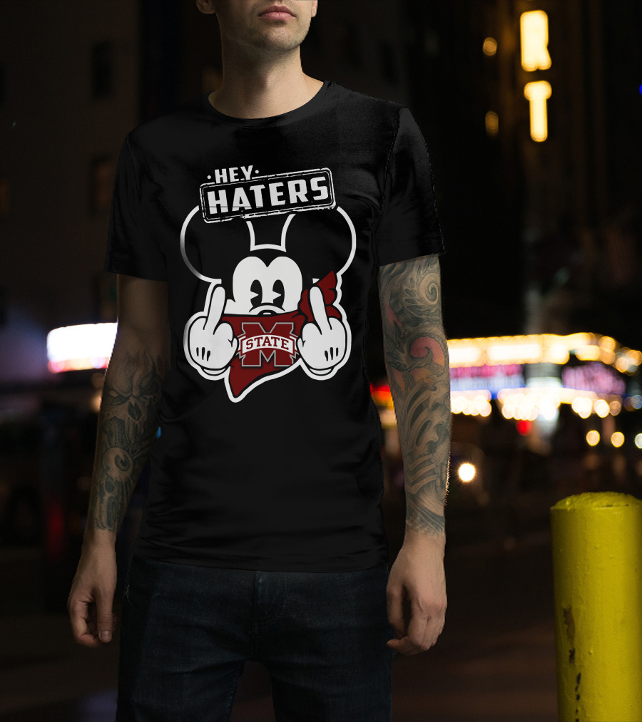 Hey Haters Mick Mississippi State Bulldogs T-Shirt