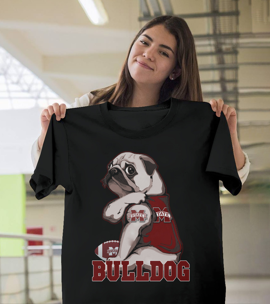 Pug Bulldogs Mississippi State Football State M T-Shirt