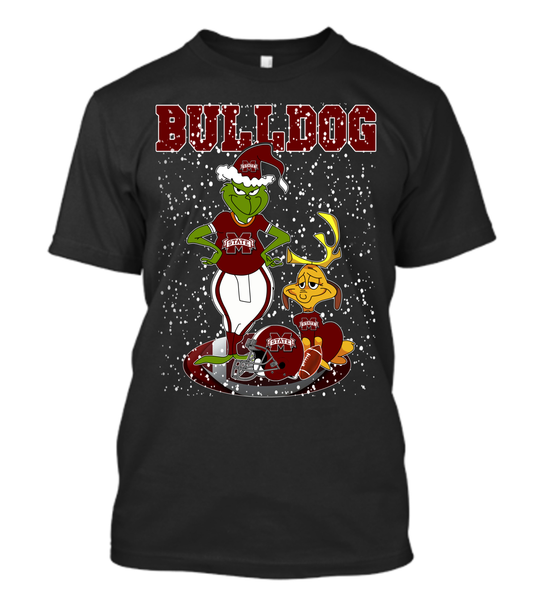 Grinchxmas Mississippi State Bulldog Football Holiday T-Shirt