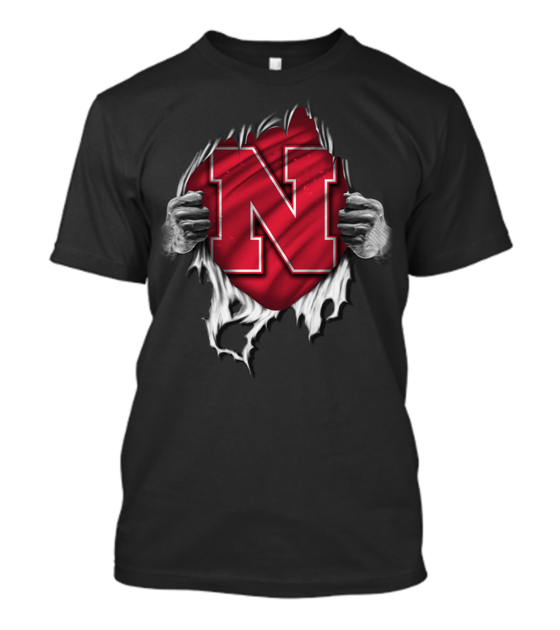 Nebraska Cornhuskers Bold N Icon Torn Peeling Effect T-Shirt