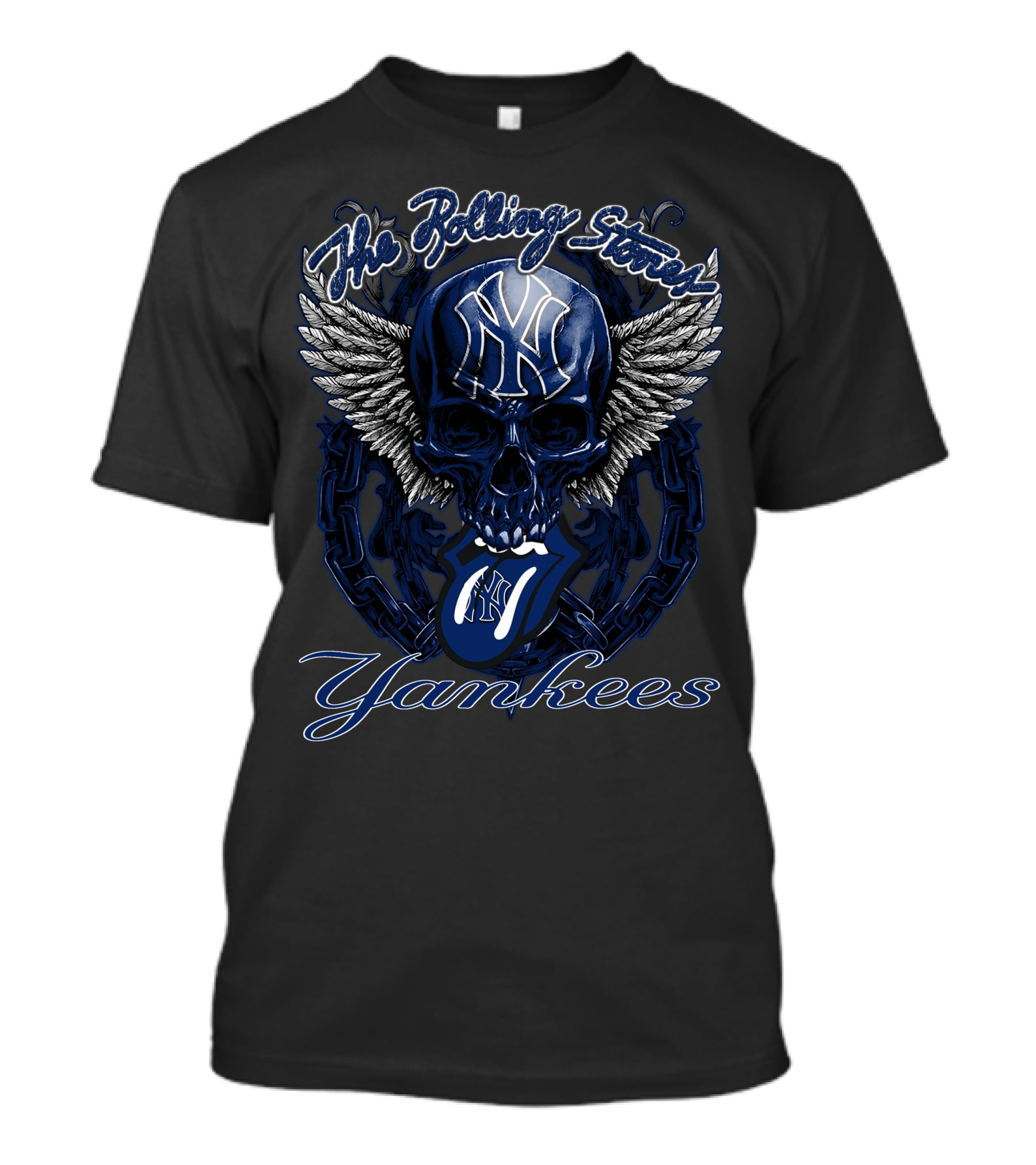 The Rolling Stones Yankees Winged Skull Ny T-Shirt