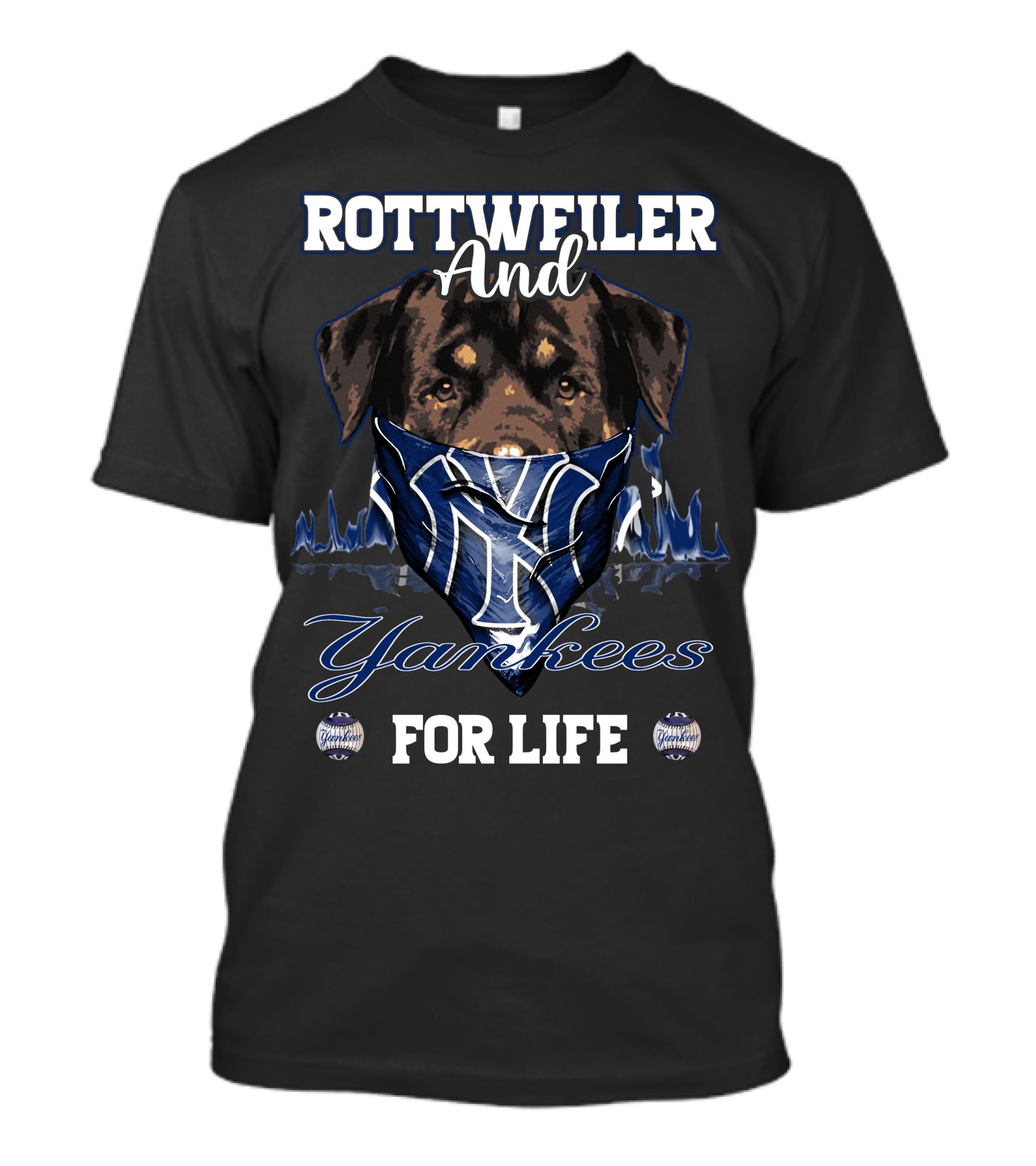 Rottweiler And Yankees For Life T-Shirt