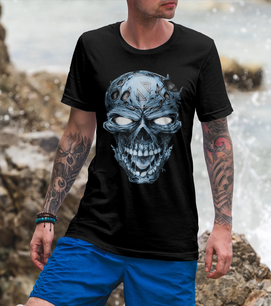 North Carolina Tar Heels Skull T-Shirt