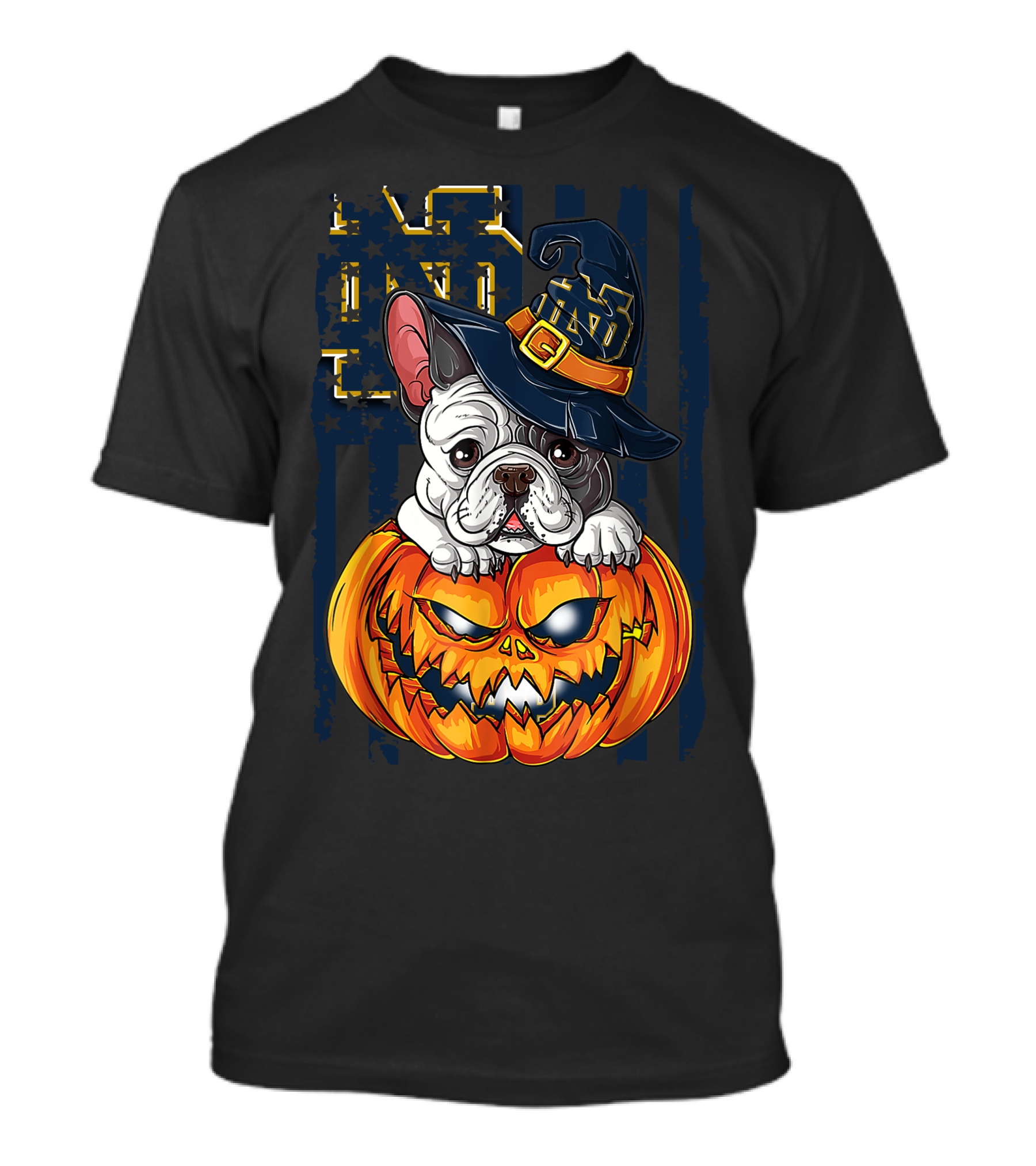 Notre Dame Bulldog Halloween Pumpkin T-Shirt