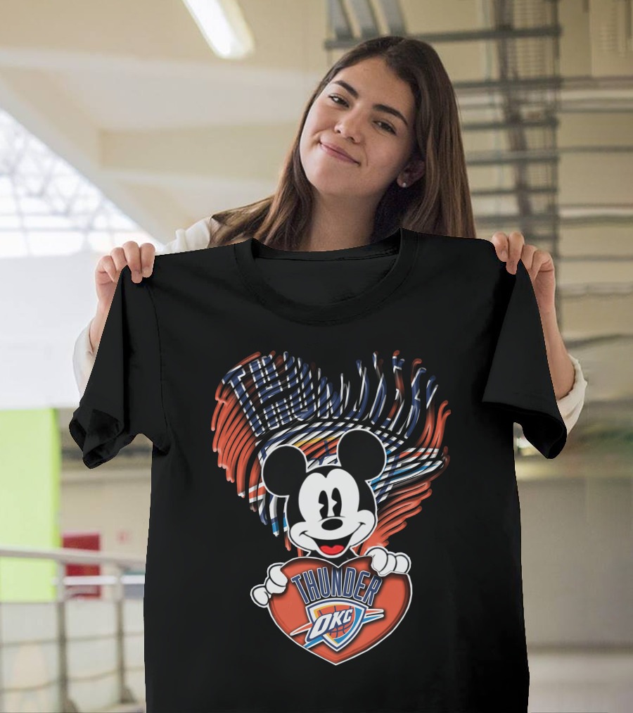 Thunder OKC Mickey Heart T-Shirt
