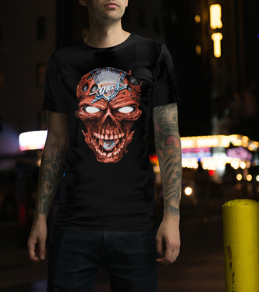 Oklahoma City Thunder Skull OKC Thunder T-Shirt