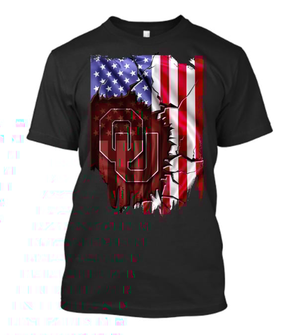 American Flag Oklahoma Sooners OU T-Shirt