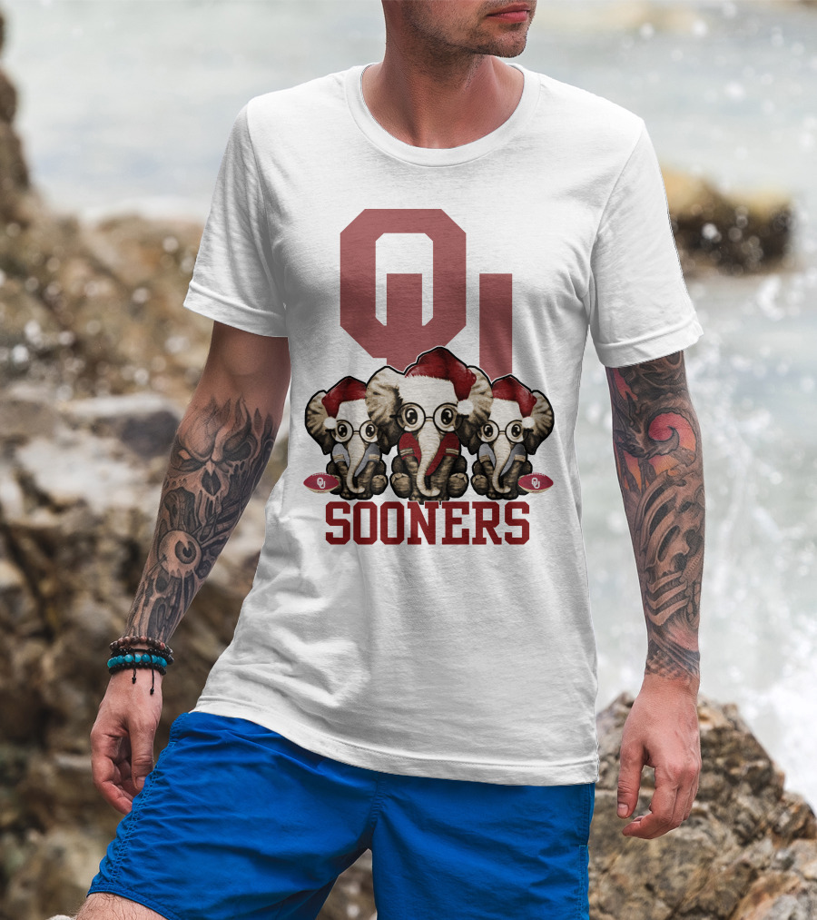 OU Sooners Elephants Christmas T-Shirt
