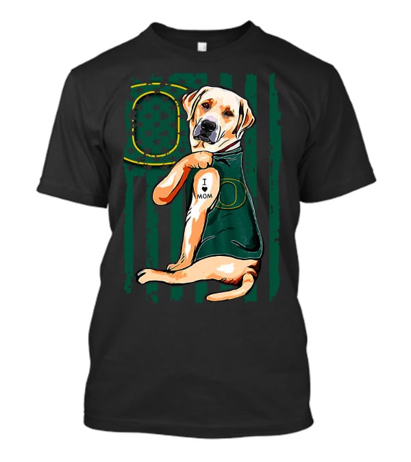 I Love Mom Labrador Retriever Oregon Ducks T-Shirt